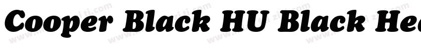 Cooper Black HU Black Headline字体转换